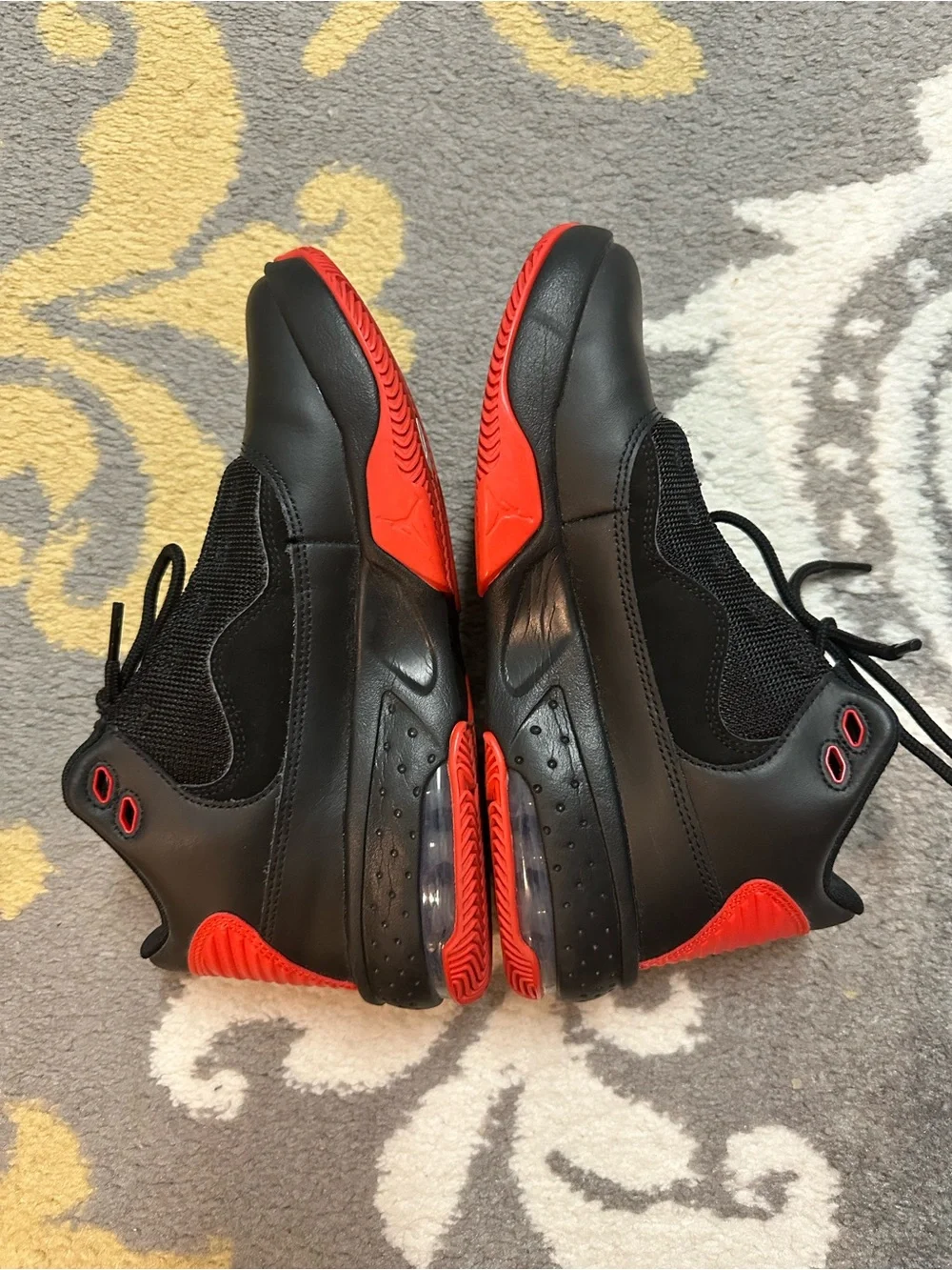 Boys Nike Jordan Max Aura 2 - Black and Red Retro Basketball Sneakers
